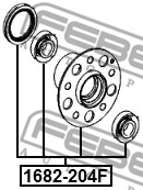 Piasta koła FEBEST 1682-204F