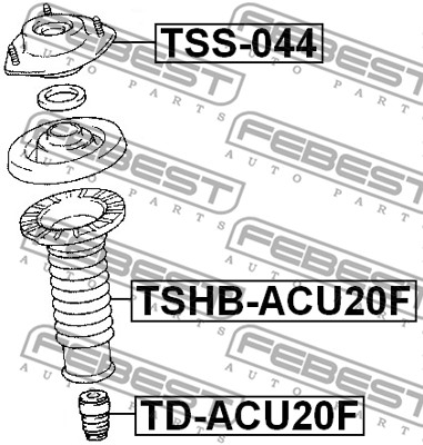 Poduszka amortyzatora FEBEST TSS-044
