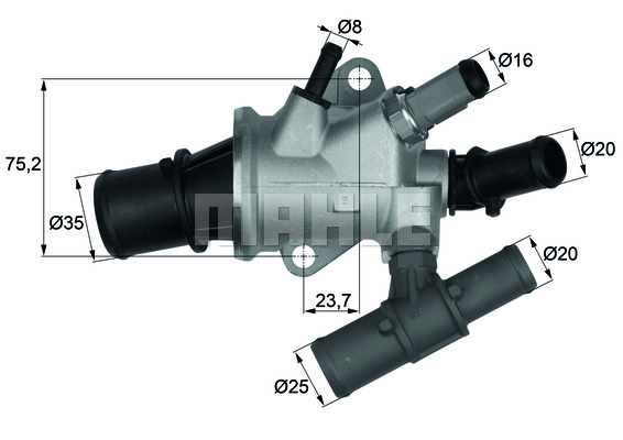 Termostat MAHLE TI 168 88