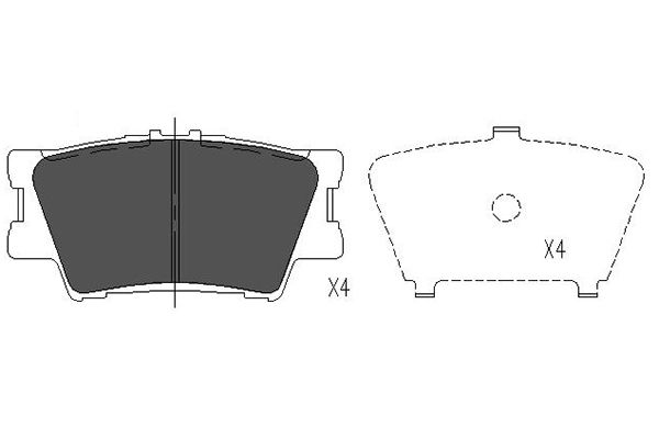 Klocki hamulcowe KAVO PARTS KBP-9086