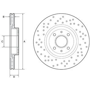 Tarcza hamulcowa DELPHI BG4943C