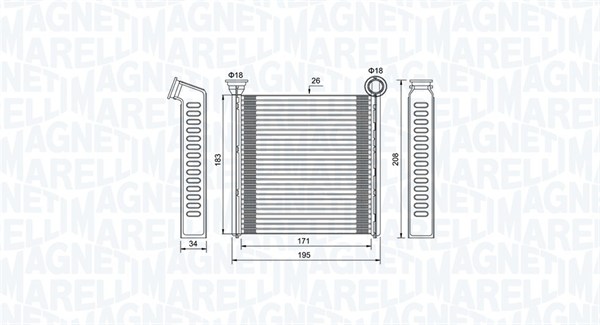 Nagrzewnica MAGNETI MARELLI 350218448000