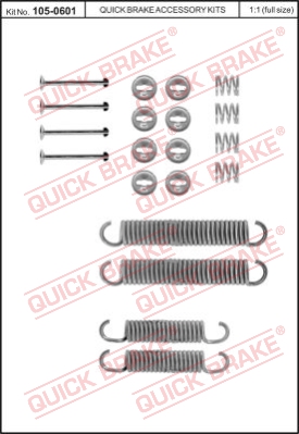 Zestaw dodatków do szczęk hamulcowych QUICK BRAKE 105-0601