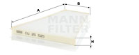 Filtr kabinowy MANN-FILTER CU 25 025