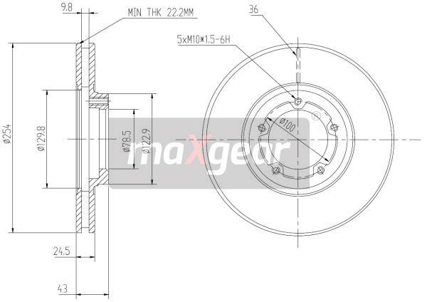 Tarcza hamulcowa MAXGEAR 19-0706