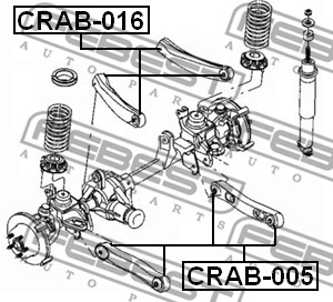 Tuleja wahacza FEBEST CRAB-005