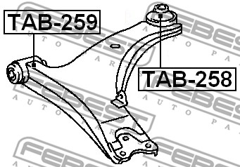 Tuleja wahacza FEBEST TAB-258