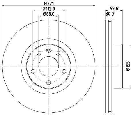 Tarcza hamulcowa HELLA 8DD 355 111-141