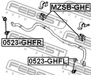 Łącznik stabilizatora FEBEST 0523-GHFR