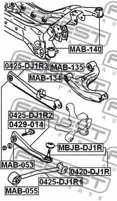 Tuleja wahacza FEBEST MAB-055