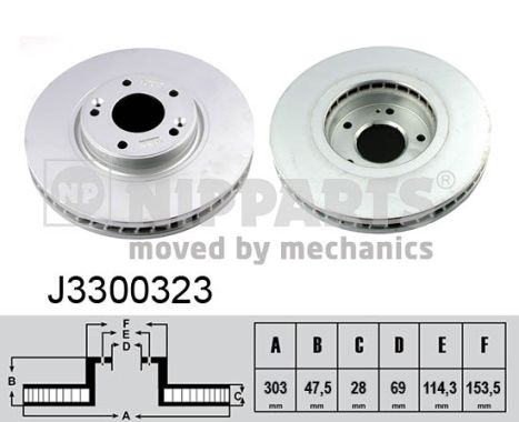 Tarcza hamulcowa NIPPARTS J3300323