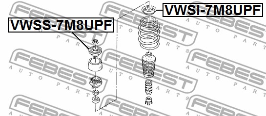 Sprężyna talerzowa FEBEST VWSI-7M8UPF
