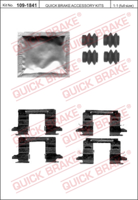 Zestaw akcesoriów montażowych  klocków hamulcowych QUICK BRAKE 109-1841