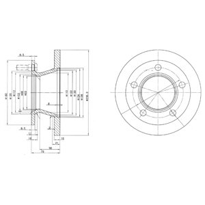 Tarcza hamulcowa DELPHI BG2494