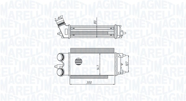 Chłodnica powietrza intercooler MAGNETI MARELLI 351319205290
