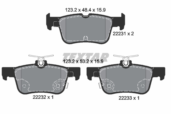 Klocki hamulcowe TEXTAR 2223101