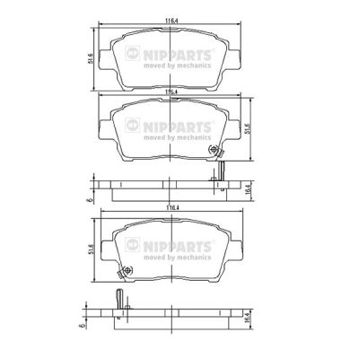 Klocki hamulcowe NIPPARTS J3602088