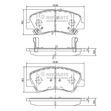Klocki hamulcowe NIPPARTS N3600550