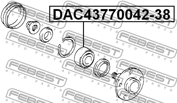 Łożysko koła FEBEST DAC43770042-38