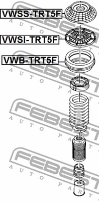 Poduszka amortyzatora FEBEST VWSS-TRT5F