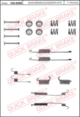 Zestaw dodatków do szczęk hamulcowych QUICK BRAKE 105-0599