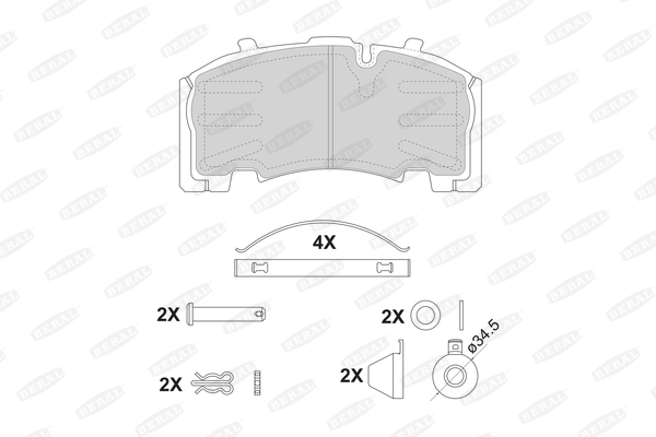 Klocki hamulcowe BERAL BCV29264TK