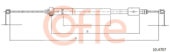 Linka hamulca ręcznego COFLE 92.10.4707