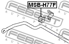 Guma stabilizatora FEBEST MSB-H77F