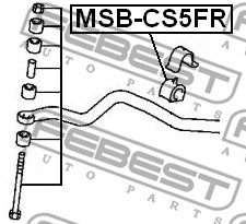 Guma stabilizatora FEBEST MSB-CS5FR