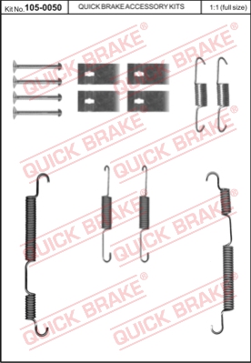 Zestaw dodatków do szczęk hamulcowych QUICK BRAKE 105-0050