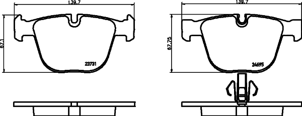 Klocki hamulcowe HELLA PAGID 8DB 355 014-141