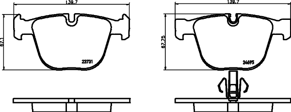 Klocki hamulcowe HELLA PAGID 8DB 355 014-141