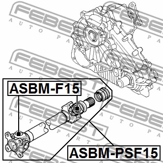 Łącznik wału napędowego FEBEST ASBM-F15