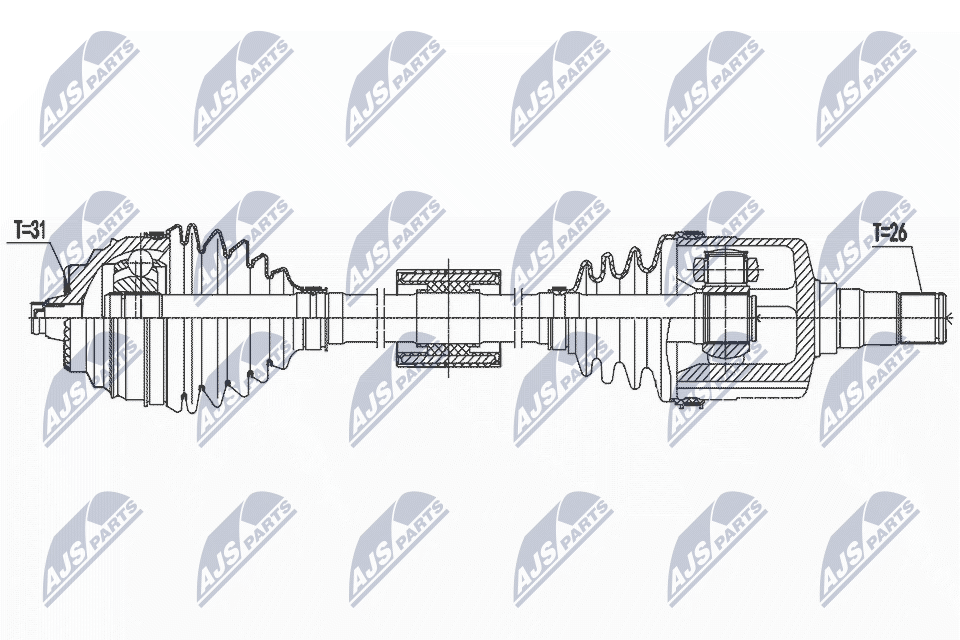 Wał napędowy NTY NPW-BM-187