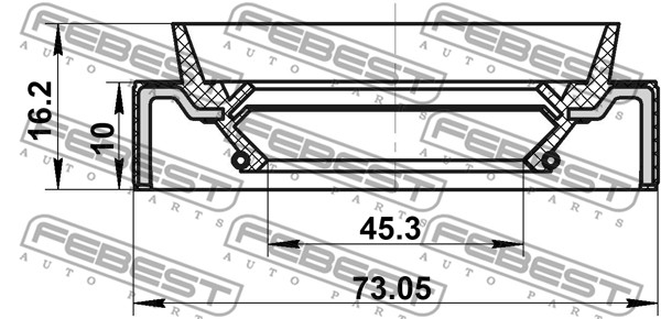 Pierścień uszczelniający półosi FEBEST 95JBS-47731016R