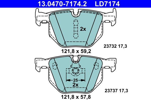 Klocki hamulcowe ATE 13.0470-7174.2