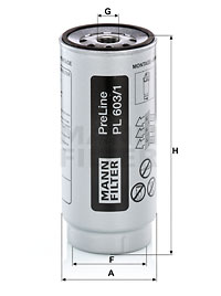 Filtr paliwa MANN-FILTER PL 603/1 x