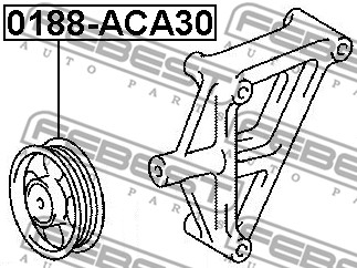 Rolka prowadząca paska osprzętu FEBEST 0188-ACA30