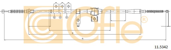 Linka hamulca ręcznego COFLE 11.5342