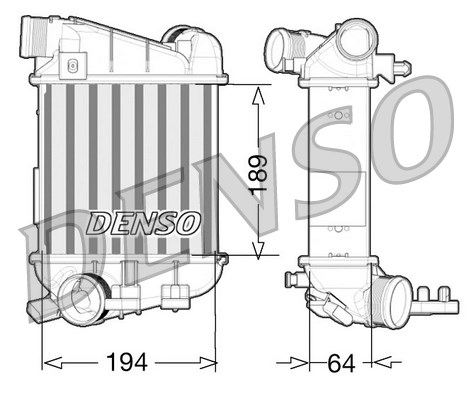 Chłodnica powietrza intercooler DENSO DIT02027