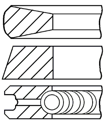 Pierścienie tłokowe GOETZE ENGINE 08-103700-00