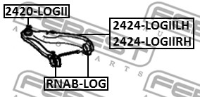 Wahacz zawieszenia koła FEBEST 2424-LOGIILH