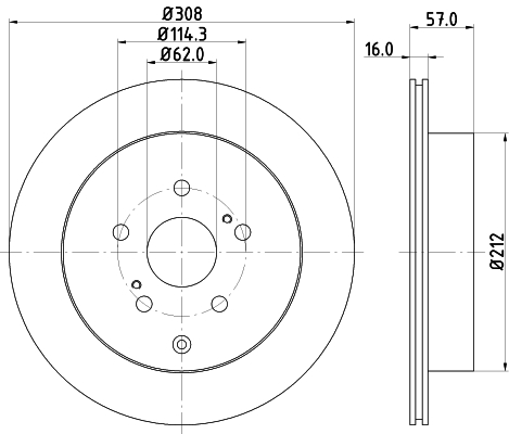 Tarcza hamulcowa HELLA PAGID 8DD 355 116-781