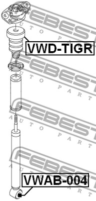 Dystans gumowy FEBEST VWD-TIGR