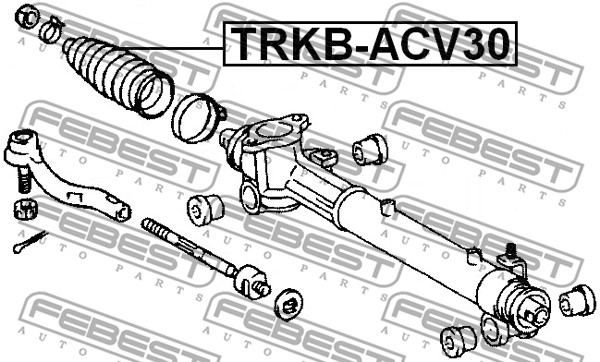 Osłona drążka kierowniczego FEBEST TRKB-ACV30