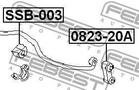 Guma stabilizatora FEBEST SSB-003