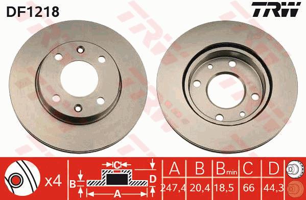 Tarcza hamulcowa TRW DF1218