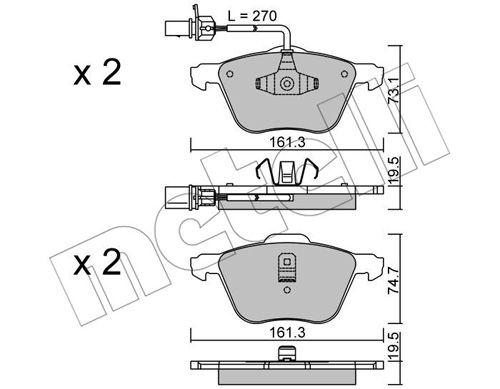 Klocki hamulcowe METELLI 22-0551-0