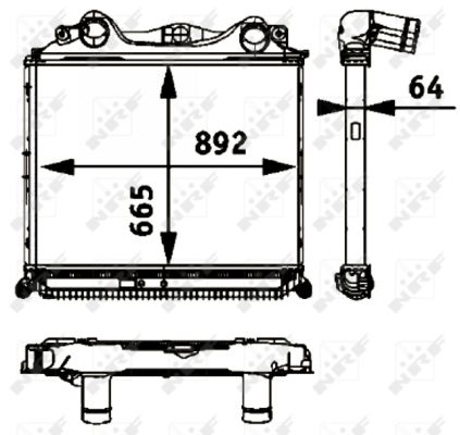 Chłodnica powietrza intercooler NRF 30205