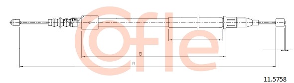 Linka hamulca ręcznego COFLE 92.11.5758
